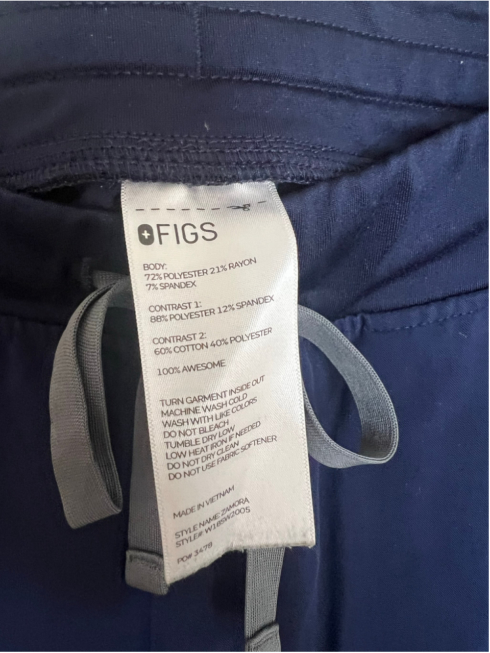 Figs Zamora Jogger Scrub Pant Navy L - Picture 5 of 8